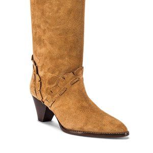 Isabel Marant Leesta Scalloped Topstitched Suede Boot